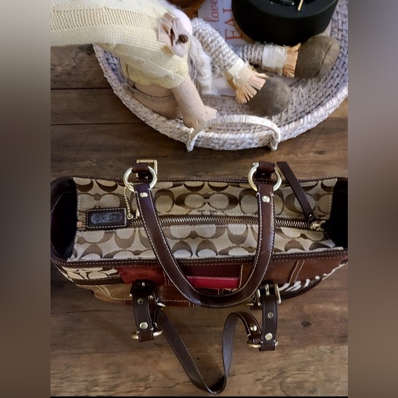 Coach Legacy Limited Edition Holiday Patchwork Leather Tote Bag #10437 - Picture 6 of 11